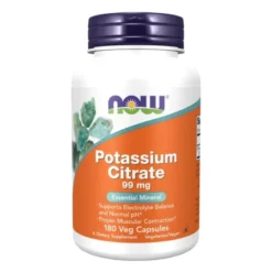 NOW FOODS Potassium Citrate 99 mg 180 veg caps.