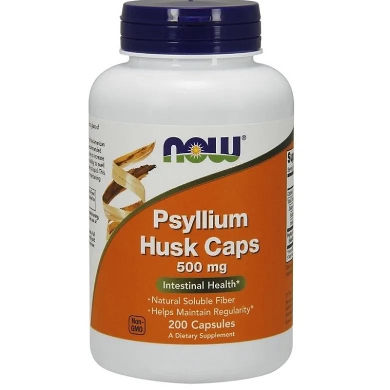 NOW FOODS Psyllium Husk 500 mg 200 veg caps.