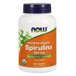 NOW FOODS Spirulina Organic 500 mg 180 tabs.