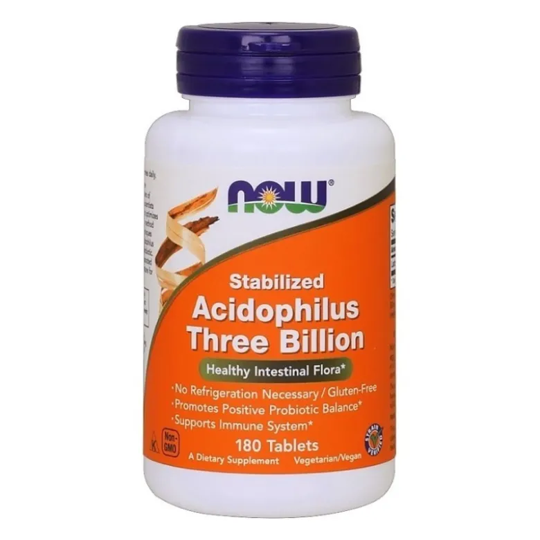 NOW FOODS Stabilized Acidophilus Three Billion 180 tabs.