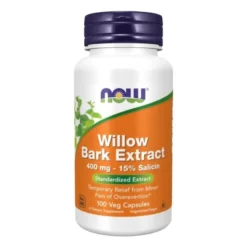 NOW FOODS White Willow Bark 400 mg 100 veg caps.