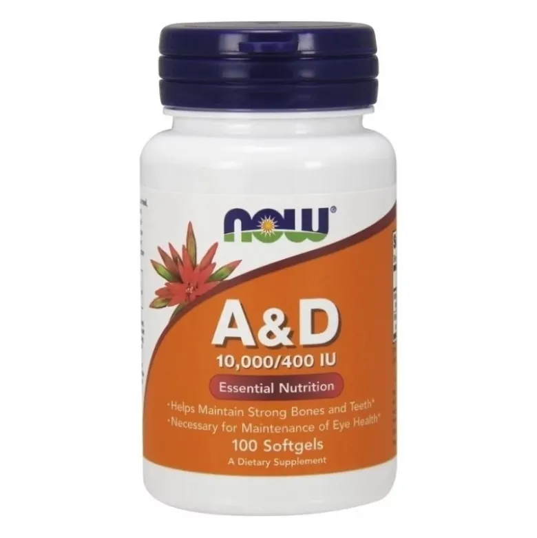 NOW FOODS Witamina A & D 10000/400 100 softgels