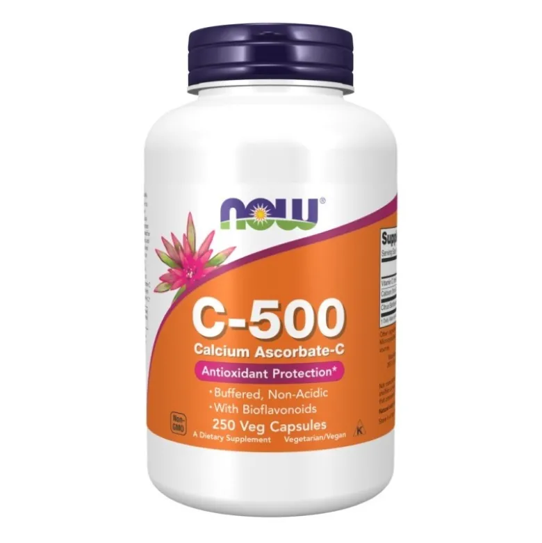 NOW FOODS Witamina C-500 Calcium Ascorbate 250 caps.