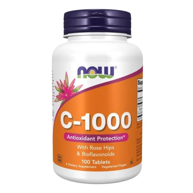 NOW FOODS Witamina C-1000 z dziką różą 100 tabs.