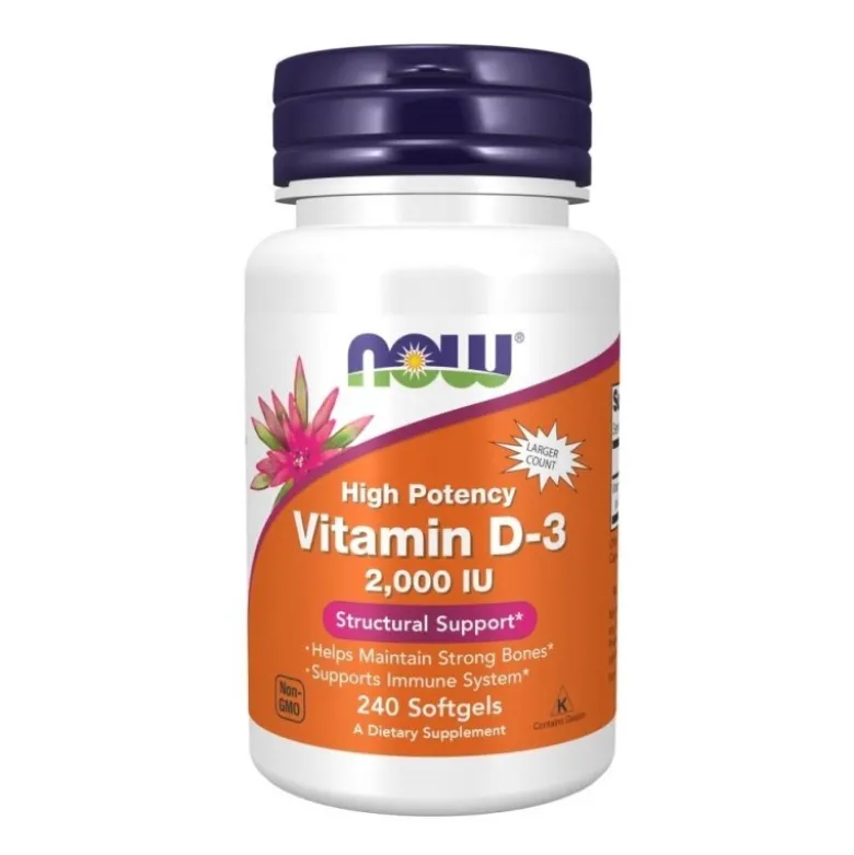 NOW FOODS Witamina D3 2000IU 240 caps.