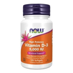 NOW FOODS Witamina D3 5000 IU 120 softgels