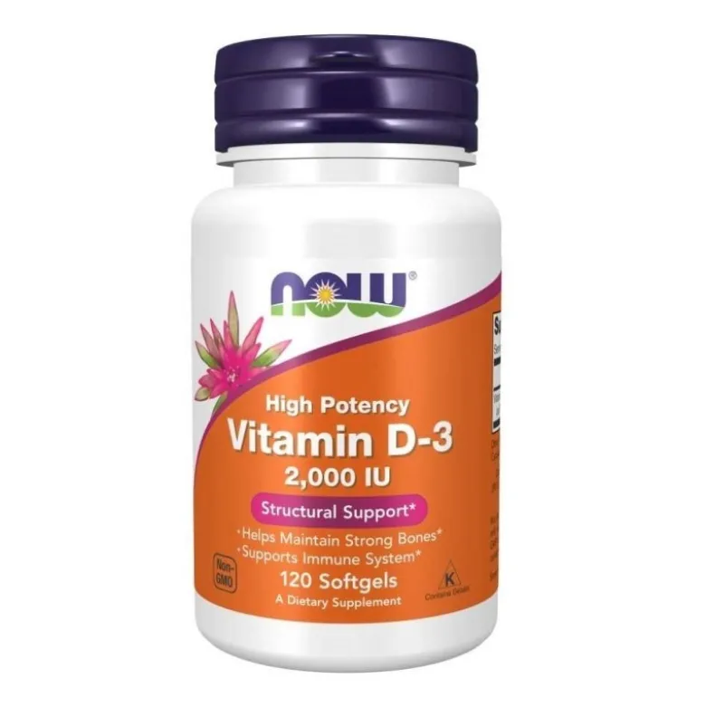 NOW FOODS Witamina D3 2000IU 120 softgels