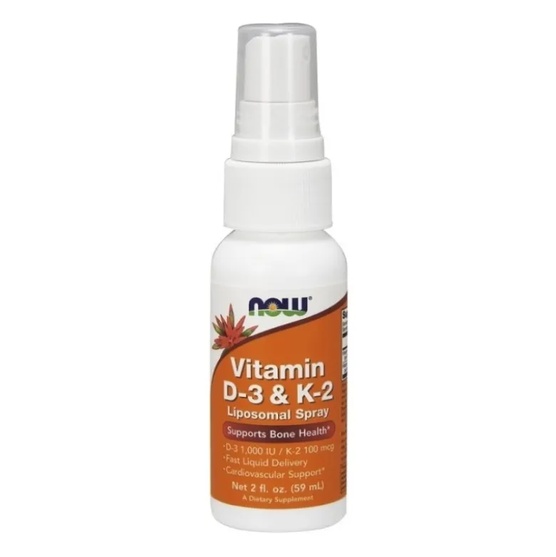 NOW FOODS Witamina D3+K2 Spray 59 ml.