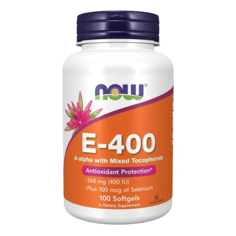 NOW FOODS Witamina E-400 + Selen 100 softgels