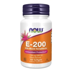 NOW FOODS Witamina E-200 with Mixed Tocopherols 100 softgels
