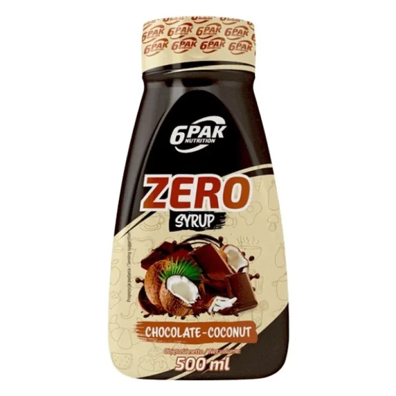 6PAK Syrop Zero 500 ml Czekolada-Kokos