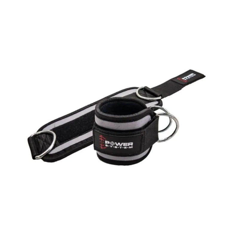 POWER SYSTEM Opaska Do Wyciągu Ankle Straps Gym Guy Grey 3460