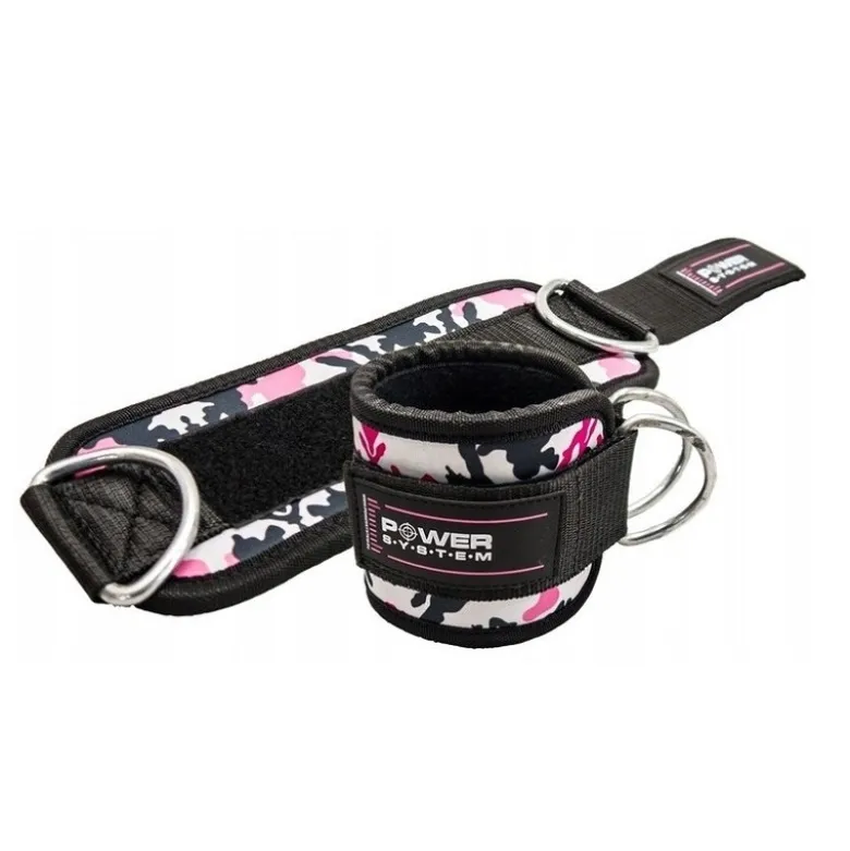 POWER SYSTEM Opaska Do Wyciągu Ankle Strap 3470 Camo Pink