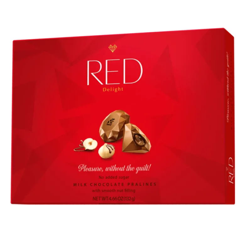 RED Praliny Mleczna Czekolada z nadzieniem Orzechowym 132 g