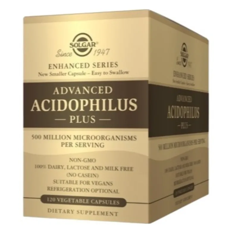 SOLGAR Advanced Acidophilus Plus 120 veg caps.
