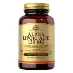 SOLGAR Alpha Lipolic Acid 120 mg 60 veg caps.