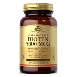 SOLGAR Biotin 5000 mcg 100 veg caps.