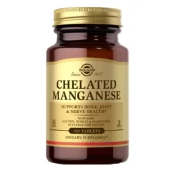 SOLGAR Chelated Manganese 100 tabs.