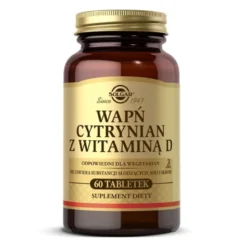 SOLGAR Cytrynian Wapnia + D3 60 tabs.
