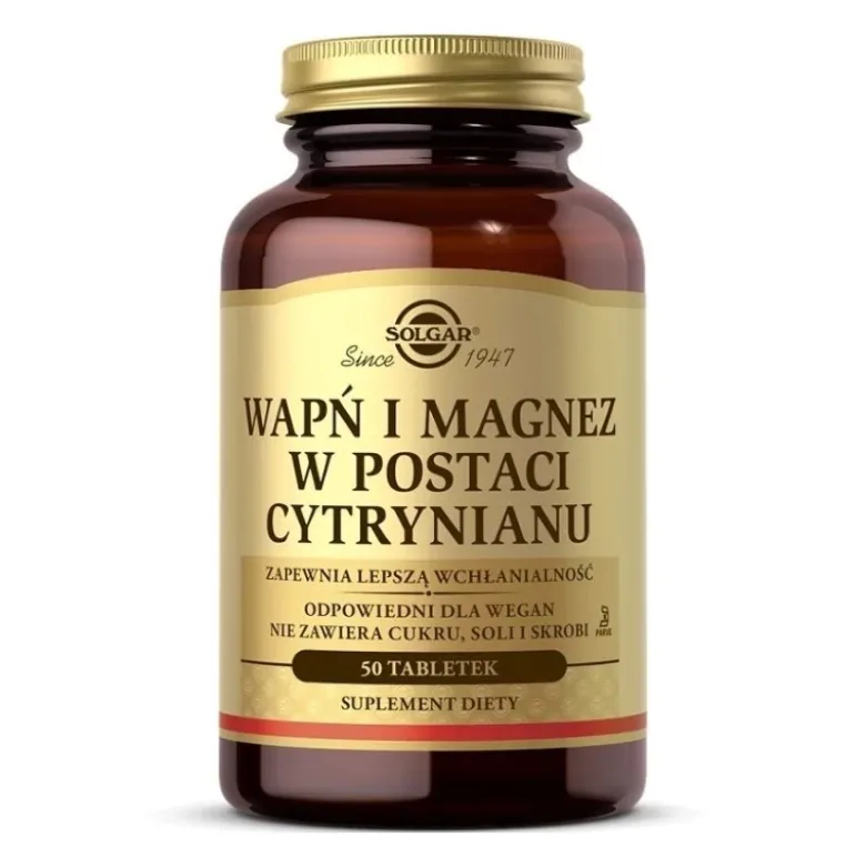 SOLGAR Cytrynian Wapnia i Magnezu 50 tabs.