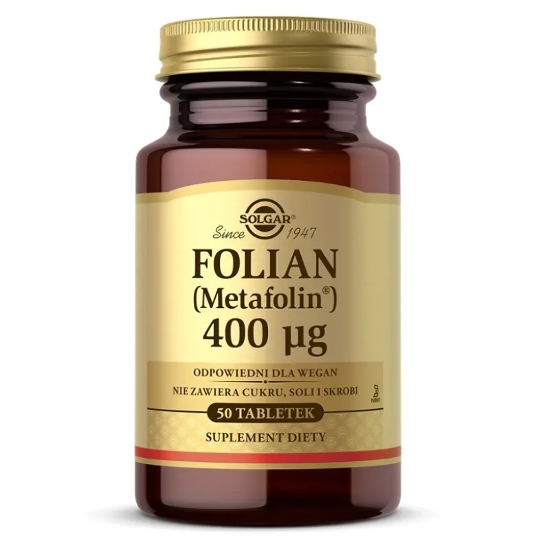 SOLGAR Folian 400ug (Metafolin) 50 tabs.