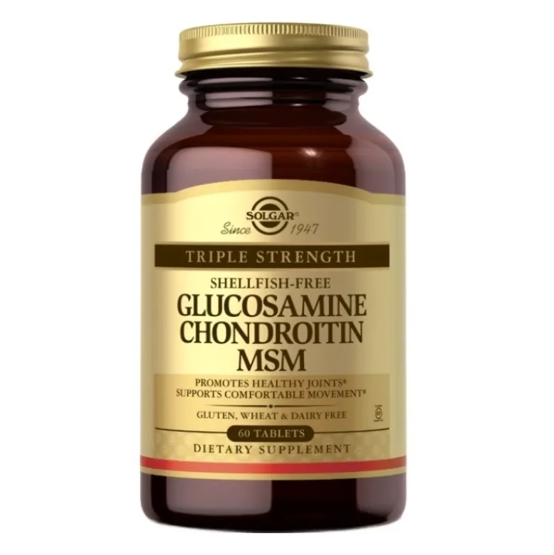 SOLGAR Glucosamine, Chondroitin, MSM 60 tabs.