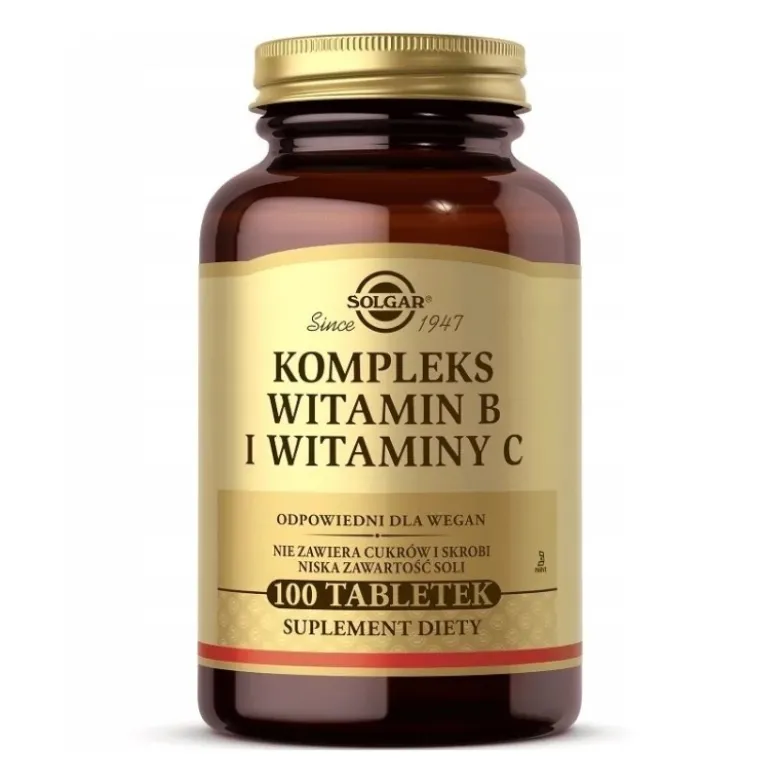 SOLGAR Kompleks witamin B i witaminy C 100 tabs.