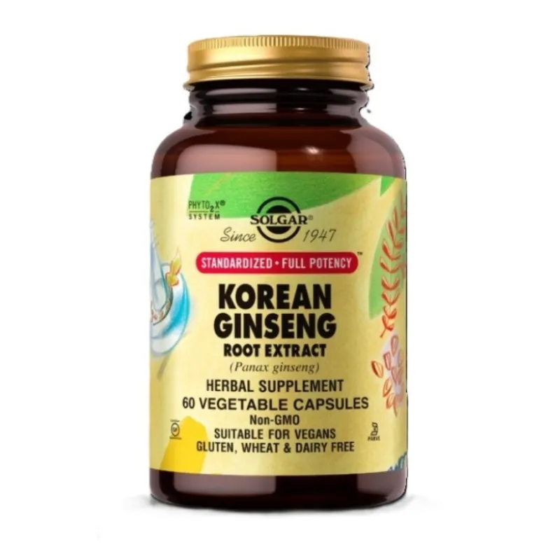 SOLGAR Korean Ginseng Root Extract SFP 60 caps.