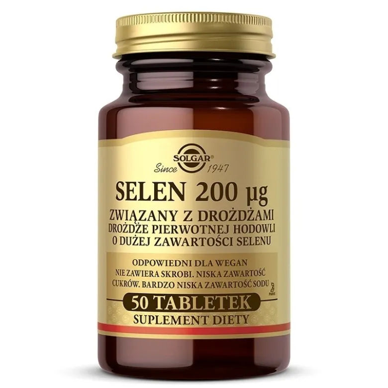 SOLGAR Selen związany z drożdżami 50 tabs.