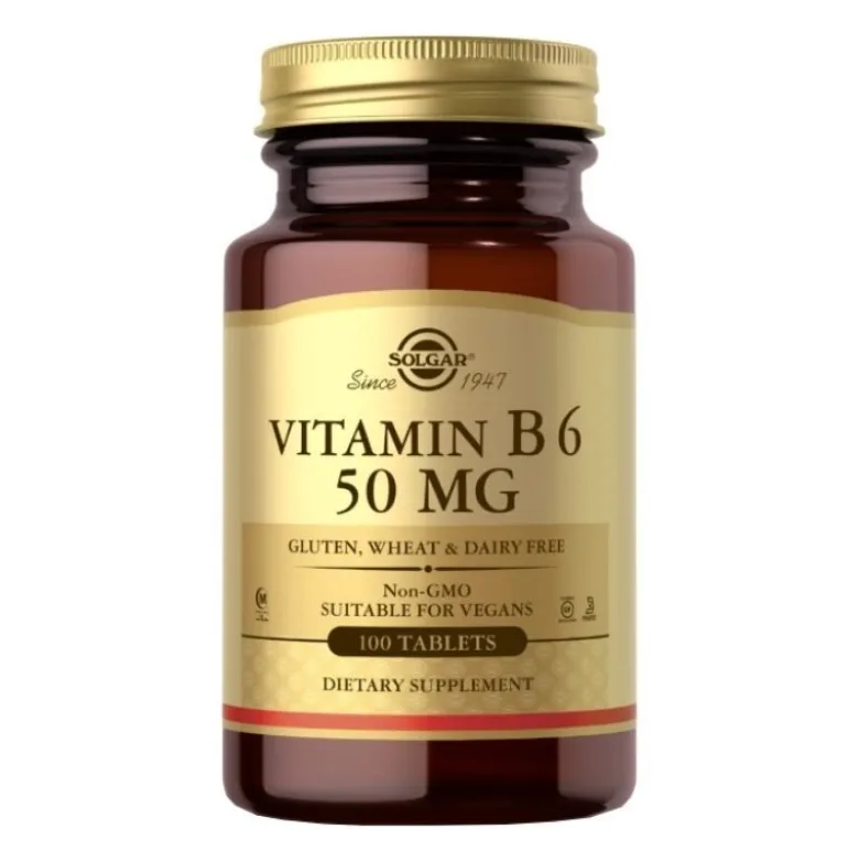 SOLGAR Witamina B-6 50 mg 100 tabs.