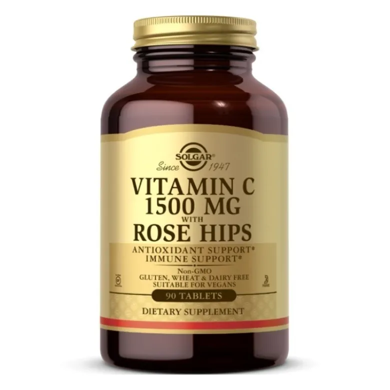 SOLGAR Witamina C 1500 mg Rose Hips 90 tabs.