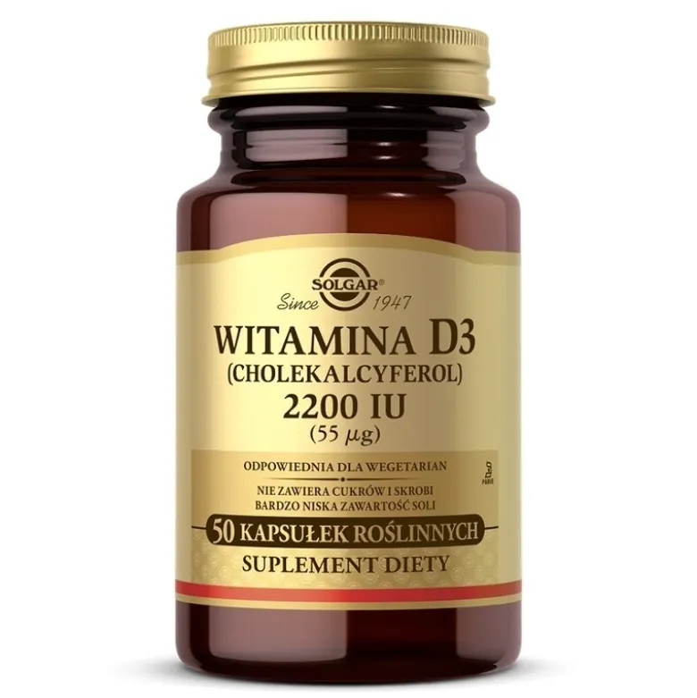 SOLGAR Witamina D3 2200IU/ (55 ug) 50 caps.
