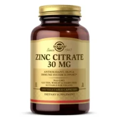 SOLGAR Zinc Citrate 100 veg caps.