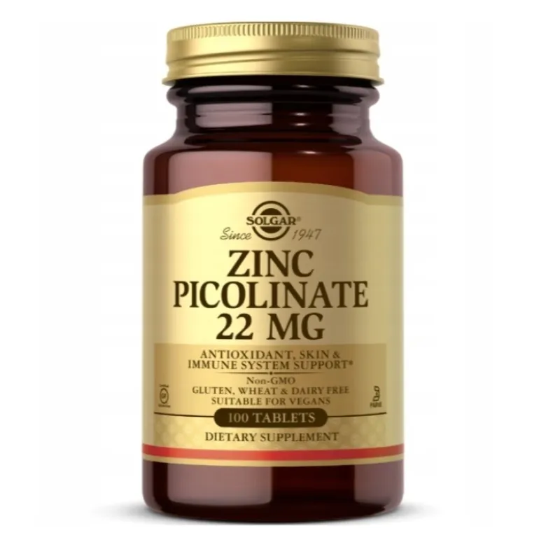 SOLGAR Zinc Picolinate 22 mg 100 tabs.