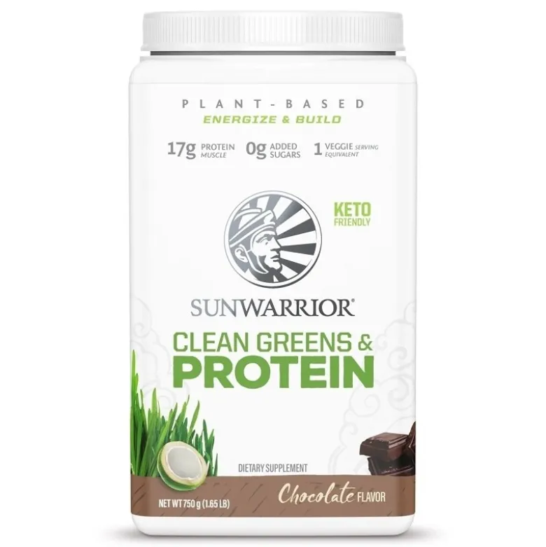 SUNWARRIOR Clean Greens Protein 750 g Czekolada