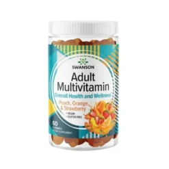 SWANSON Adult Multivitamin 60 gummies Brzoskwinia, Pomarańcza & Truskawka