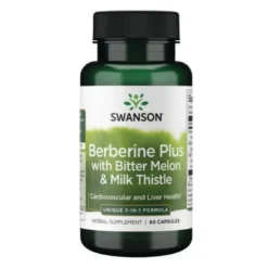 SWANSON Berberine Plus With Bitter Melon & Milk Thistle 60 caps.