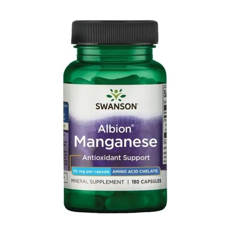 SWANSON Chelat Manganu 10 mg 180 caps.