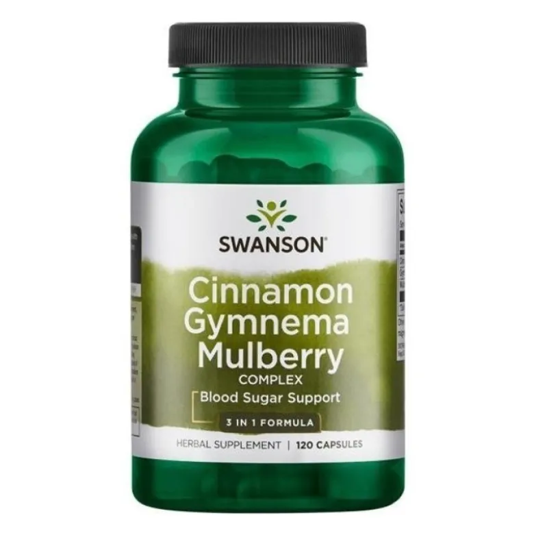 SWANSON Cinnamon, Gymnema, Mulberry Complex 120 caps.