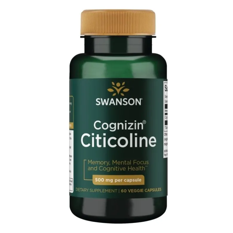SWANSON Cognizin Citicoline 500 mg 60 veg caps.