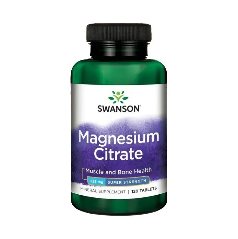 SWANSON Cytrynian magnezu 225 mg 120 tabs.
