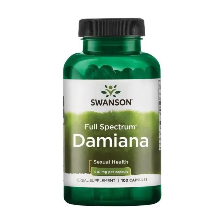 SWANSON Damiana Leaves 510 mg 100 caps.