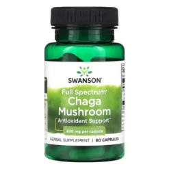 SWANSON Full Spectrum Chaga Mushroom 400 mg 60 caps.