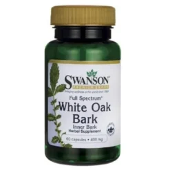 SWANSON Full Spectrum White Oak Bark 400 mg 60 caps.