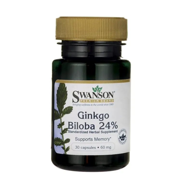 SWANSON Ginkgo Biloba 24% 60 mg 30 caps.