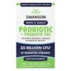 SWANSON Mens Daily Probiotic + Prebiotic FOS 35 Billion CFU 13 Targeted Strains With Saw Palmetto 60 veg caps.