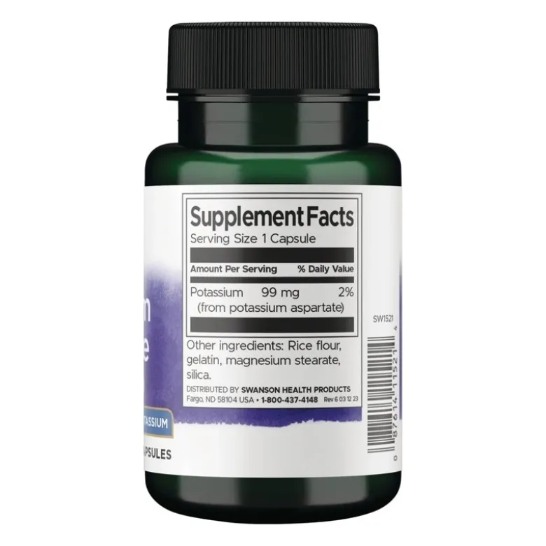 SWANSON Potassium Aspartate 99 mg 60 caps.