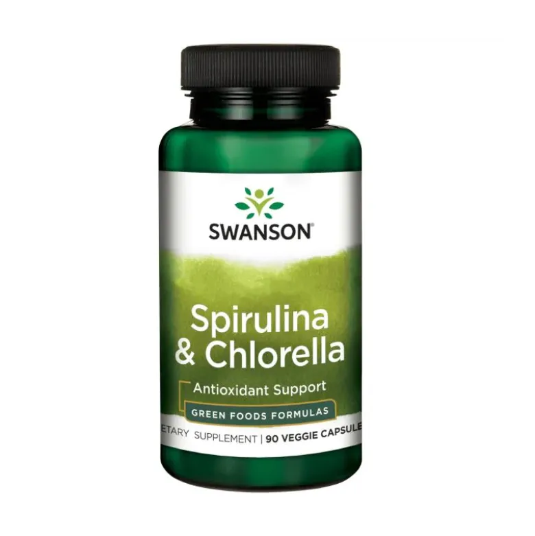 SWANSON Spirulina & Chlorella Organic 90 veg caps.