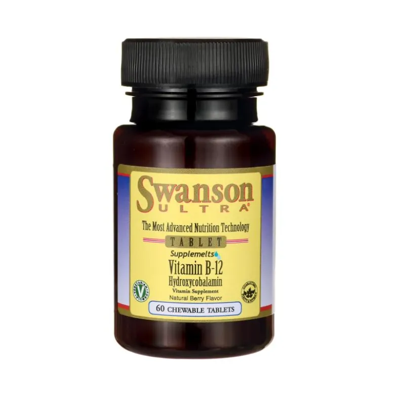 SWANSON Vitamin B-12 Hydroxycobalamin 60 tabs.do ssania