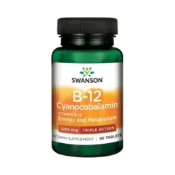 SWANSON Witamina B-12 Cyjanokobalamina 1000 mcg 90 tabs.